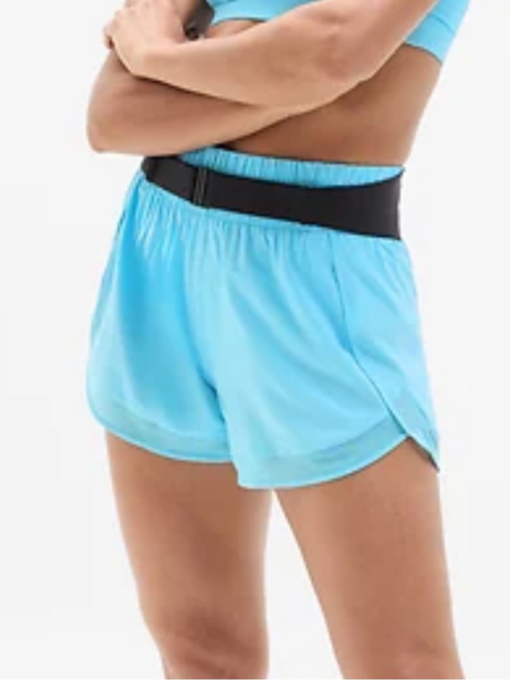 Athleta Mesh Racer Run High Rise 3" Shorts